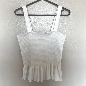 Peplum Shirred Top